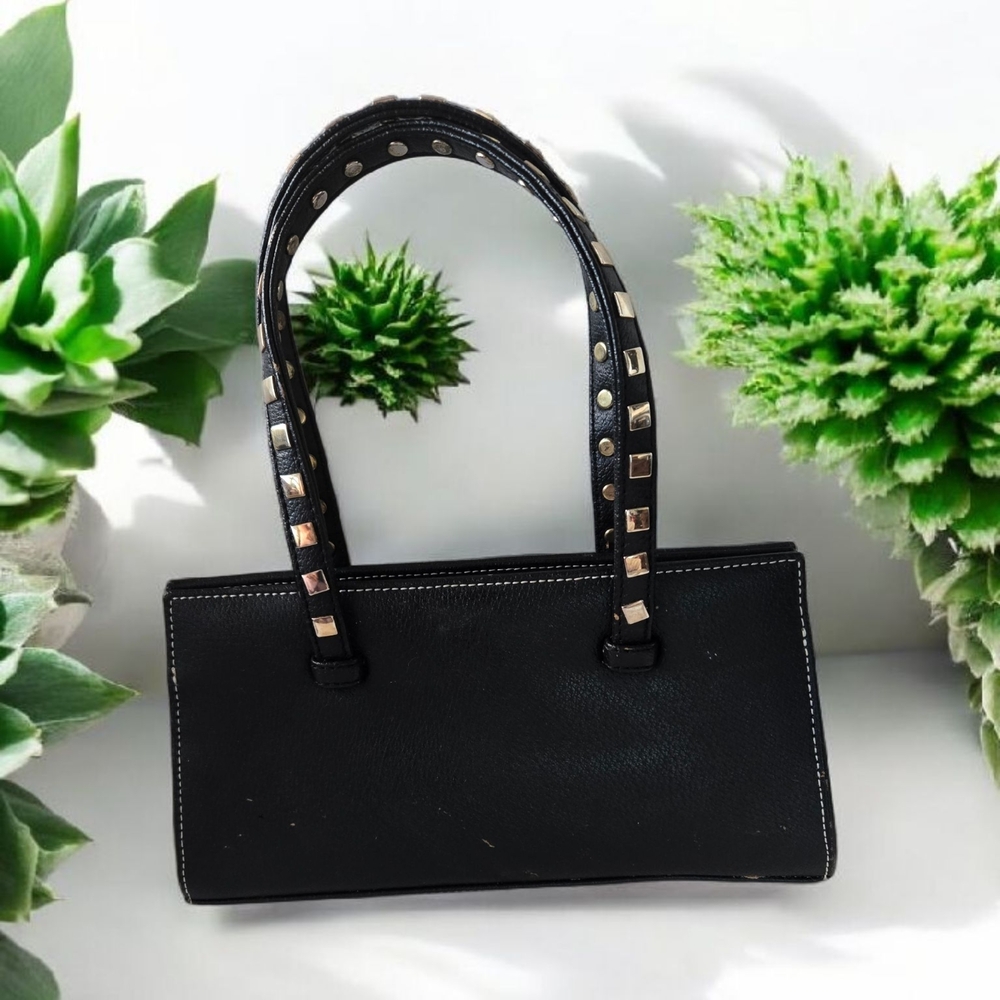 Liz Claiborne Vintage Black Purse Clutch Handbag 5x9x2" Mint Condition